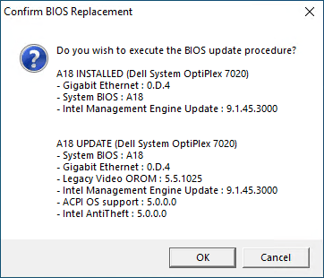 Dell BIOS Update Utility for Dell Optiplex