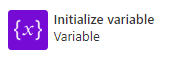 Image of the Initialize Variable action in Microsoft Power Automate