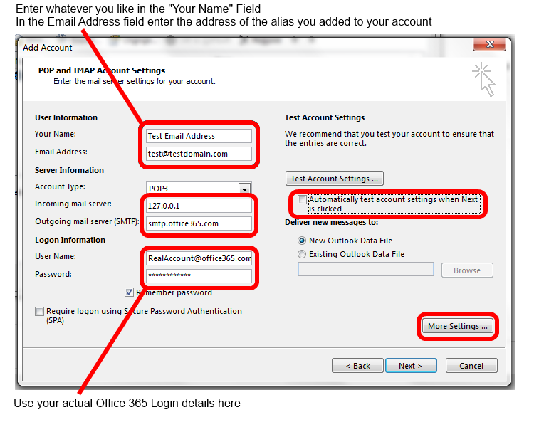 Instelling Smpt In Outlook For Mac