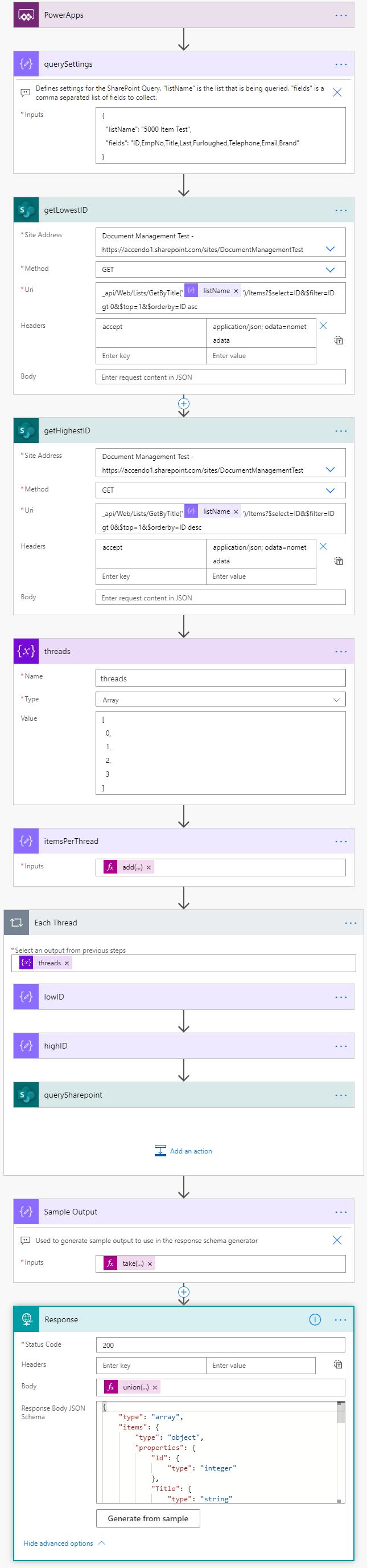Super easy flow to get more than 5,000 items from a SharePoint list