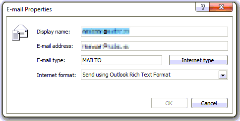 Showing MAILTO instead of SMTP