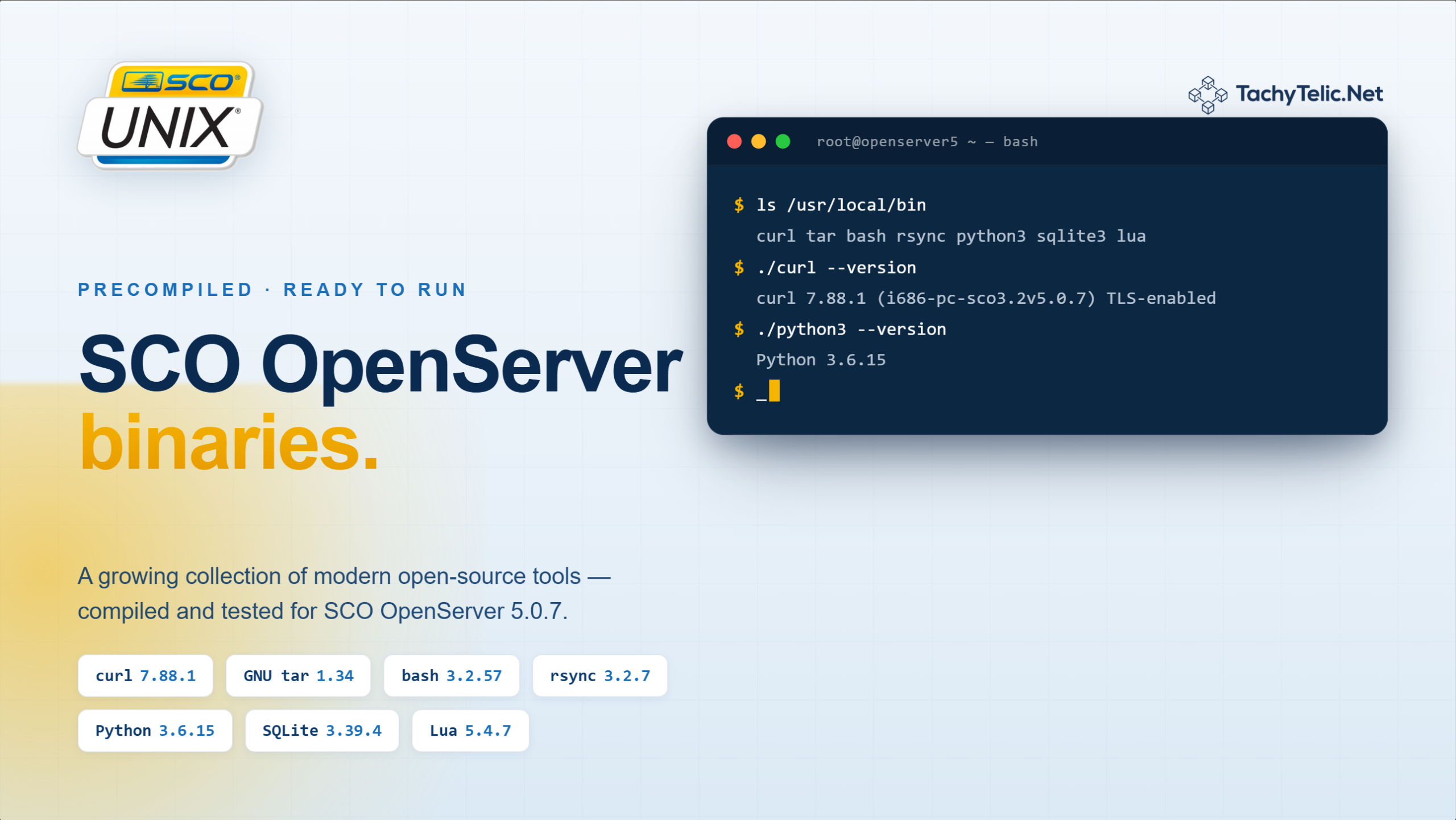 SCO OpenServer Precompiled Binaries