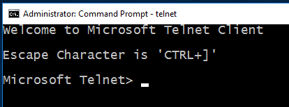 Image showing successful installation of Telnet client on Windows Server